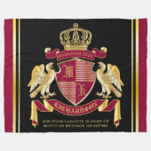 Couverture Polaire Faites votre propre blason Emblème d'aigle rouge o (Devant (Horizontal))