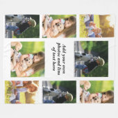 Couverture Polaire Faites votre propre collage photo et texte (Devant (Horizontal))