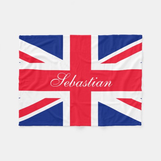 Couverture Polaire Faites votre propre drapeau britannique personnali (Devant (Horizontal))