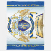 Couverture Polaire Faites votre propre Emblem Arbre Livre Clé Couronn (Devant)