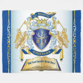 Couverture Polaire Faites votre propre Emblem Arbre Livre Clé Couronn (Devant (Horizontal))