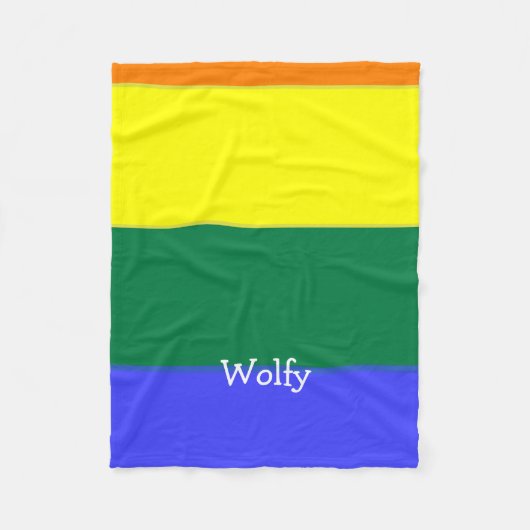 Couverture Polaire Faites votre propre indicateur Gay pride personnal (Devant)