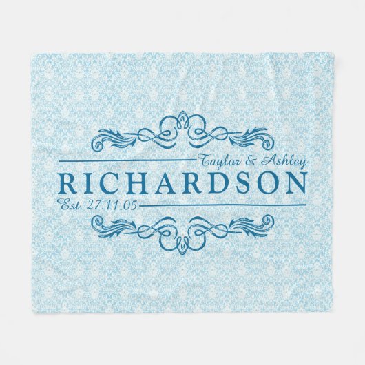 Couverture Polaire Faites votre propre monogramme d'anniversaire de (Devant (Horizontal))
