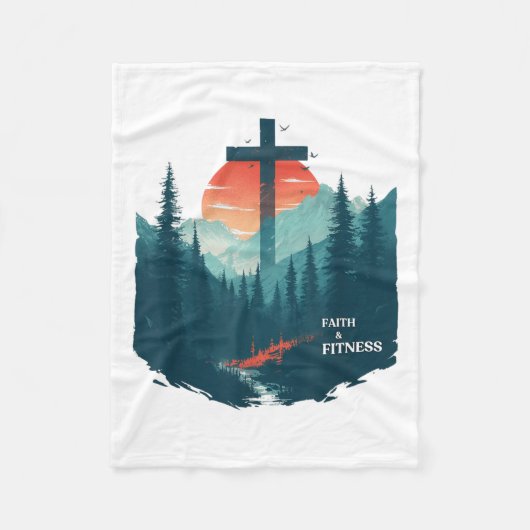 Couverture Polaire Faith &amp; Fitness Christian - Workout Motivation (Devant)