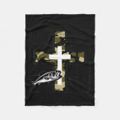 Couverture Polaire Faith Fishing Hunting Camo Cross With Hook B Chris (Devant)