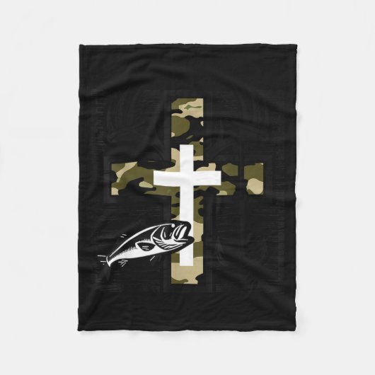 Couverture Polaire Faith Fishing Hunting Camo Cross With Hook B Chris (Devant)
