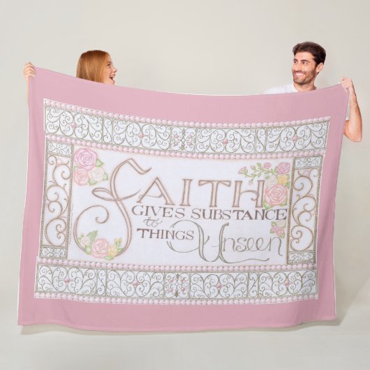 Couverture Polaire Faith Gives Substance Fleece Blanket (Lilac) (En situation)