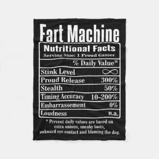 Couverture Polaire Faits Nutritionnels Machine à Pets Blagues de Papa
