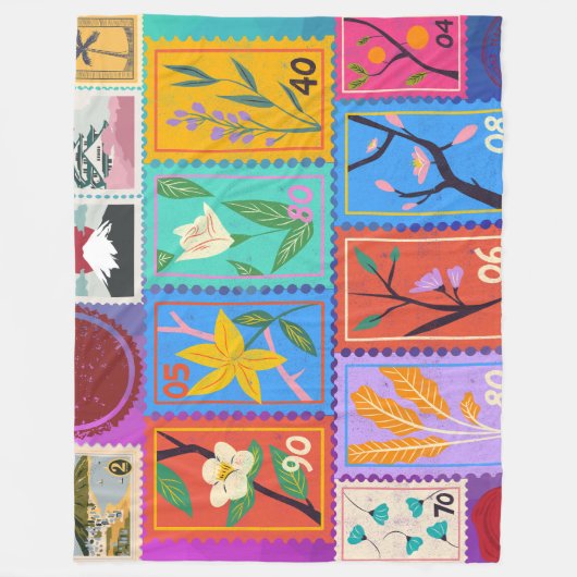 Couverture Polaire Fake Masterpiece Collection de timbres aléatoires (Devant)