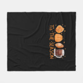 Couverture Polaire Fall Coffee Cute Lover Halloween Citrouille Latte  (Devant (Horizontal))