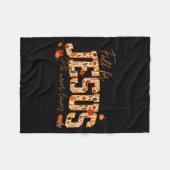 Couverture Polaire Fall For Jesus He Never Leaves Leaves Autumn Chris (Devant (Horizontal))