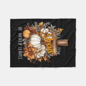 Couverture Polaire Fall For Jesus He Never Leaves Pumpkin Flower Jesu (Devant (Horizontal))