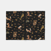 Couverture Polaire Fall Forest Animals Autumn Leaves (Devant (Horizontal))