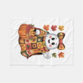 Couverture Polaire Fall Ghost Harvest Pumpkin Sket Patchwork Hallowee (Devant (Horizontal))