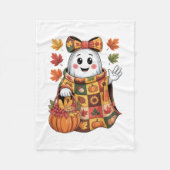 Couverture Polaire Fall Ghost Harvest Pumpkin Sket Patchwork Hallowee (Devant)