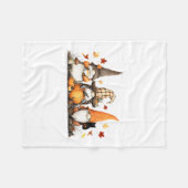 Couverture Polaire Fall Gnome Pumpkin Turkey Thanksgiving Autumn Fall (Devant (Horizontal))