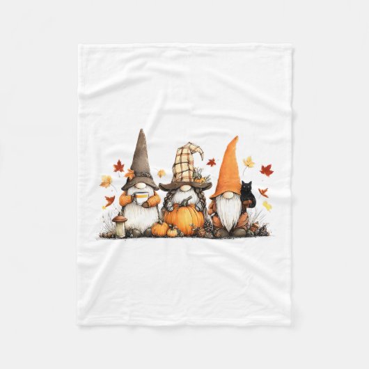 Couverture Polaire Fall Gnome Pumpkin Turkey Thanksgiving Autumn Fall (Devant)
