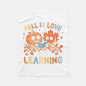 Couverture Polaire Fall In Love With Learning Autumn Pumpkin Teacher  (Devant)