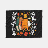 Couverture Polaire Fall In Love With Reading Autumn Pumpkin Mug Book  (Devant (Horizontal))
