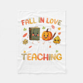 Couverture Polaire Fall In Love With Teaching Autumn Fall Kindergarte (Devant)