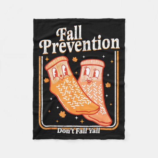 Couverture Polaire Fall Prevention Don't Fall Y'all Physical Therapy  (Devant)
