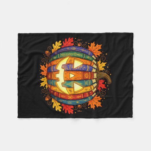 Couverture Polaire Fall Pumpkin Book Lover, Soky Librarian Teacher Ha (Devant (Horizontal))