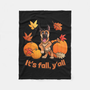 Couverture Polaire Fall Yall German Shepherd Puppy