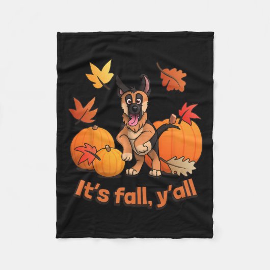 Couverture Polaire Fall Yall German Shepherd Puppy (Devant)