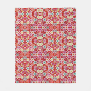 Couverture Polaire Falln Crimson Floral Chirimen