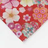 Couverture Polaire Falln Crimson Floral Chirimen (Coin)