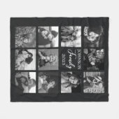 Couverture Polaire Famille 11 Photo Collage Blanche polaire noire (Devant (Horizontal))