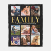 Couverture Polaire Famille 9 Photo Collage Cosy (Devant)