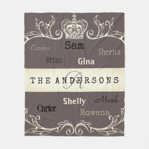 Couverture Polaire Famille affectueuse personnalisée toute couleur