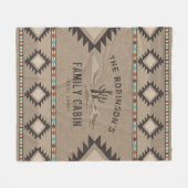 Couverture Polaire Famille Cabine Rustique Sud-Ouest Autochtone Cactu (Devant (Horizontal))