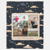 Couverture Polaire Famille céleste Photos multiples Monogramme (Devant)