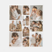 Couverture Polaire Famille de Collage Multi Photo Moderne (Devant)