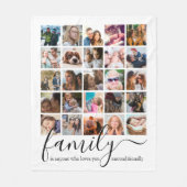 Couverture Polaire Famille de collage photo 25 tendance (Devant)