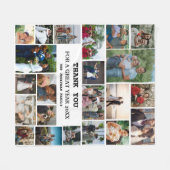 Couverture Polaire Famille de fin d'année 22 Photo Collage (Devant (Horizontal))