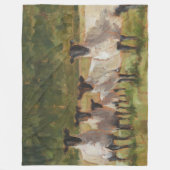Couverture Polaire Famille de moutons (Devant)