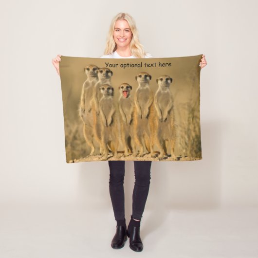 Couverture Polaire Famille de suricates (En situation)