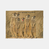 Couverture Polaire Famille de suricates (Devant (Horizontal))