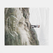 Couverture Polaire Famille d'écriture noire minimale de photo moderne (Devant (Horizontal))