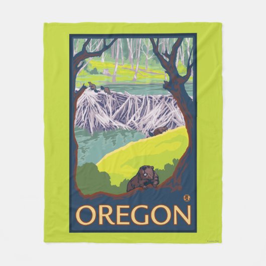 Couverture Polaire Famille des castors (Devant)