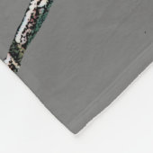 Couverture Polaire Famille d'oiseaux Robin monogrammed gris (Coin)