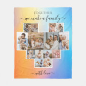 Couverture Polaire Famille moderne 14 Photo Collage (Devant)