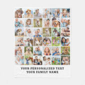 Couverture Polaire Famille moderne Custom 36 Photos Collage Anniversa (Devant)