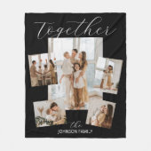 Couverture Polaire Famille moderne Multi Photo Noir (Devant)