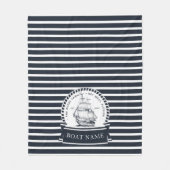 Couverture Polaire Famille nautique et nom du bateau Moderne (Devant)