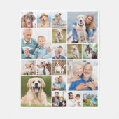 Couverture Polaire Famille Personnalisée Moderne Simple 18 Photo Coll (Devant)