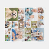 Couverture Polaire Famille Personnalisée Moderne Simple 18 Photo Coll (Devant (Horizontal))